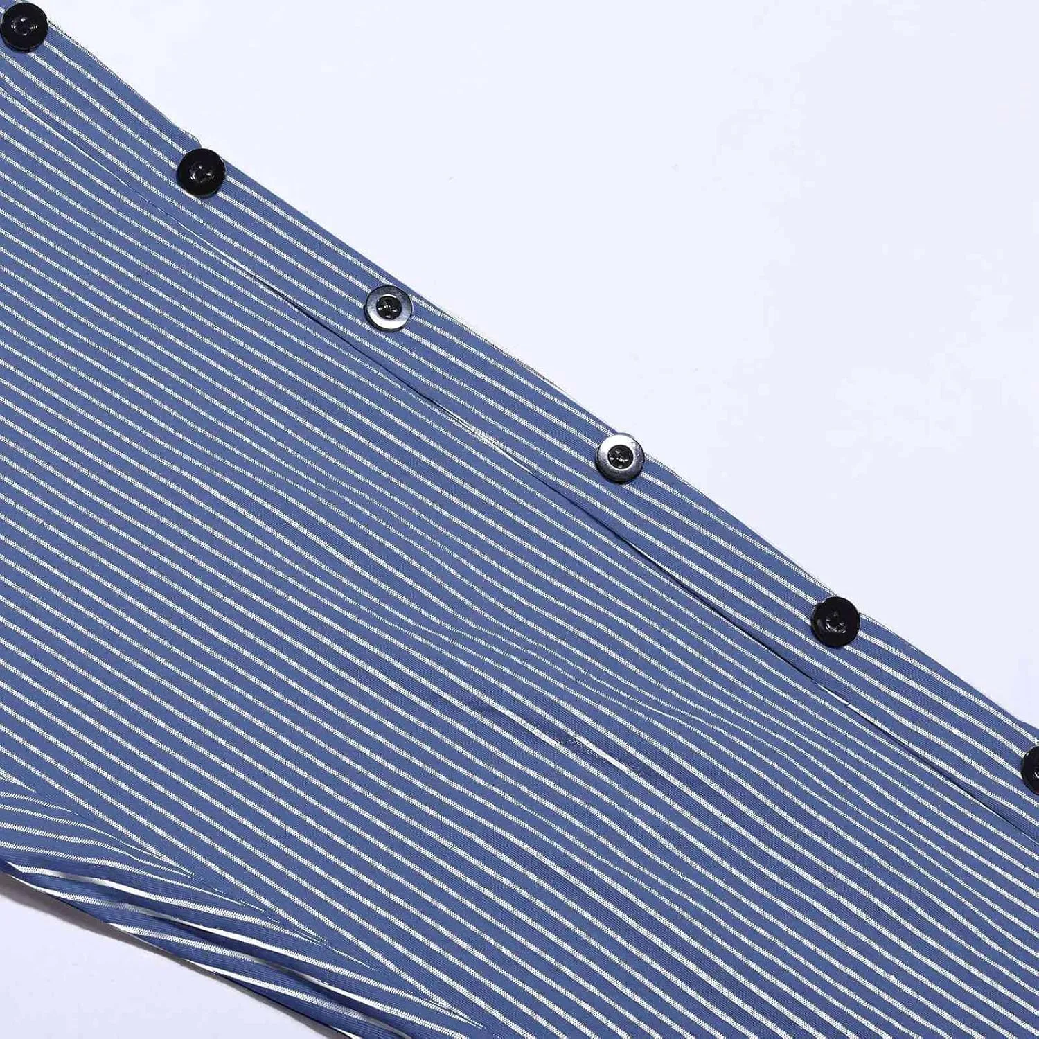 Striped Linen Pants Women Casual Capri Pants Loose Spring Summer Lightweight Drawstring Side Button Pants with Pockets