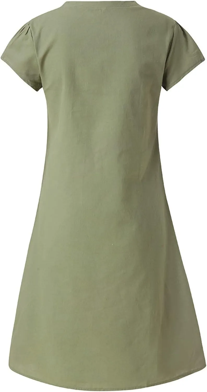 TARIENDY Casual Dresses for Women,Women's Loose Comfy Summer Dress Short Sleeve Sundress Fashion Beach Vacation Outfits