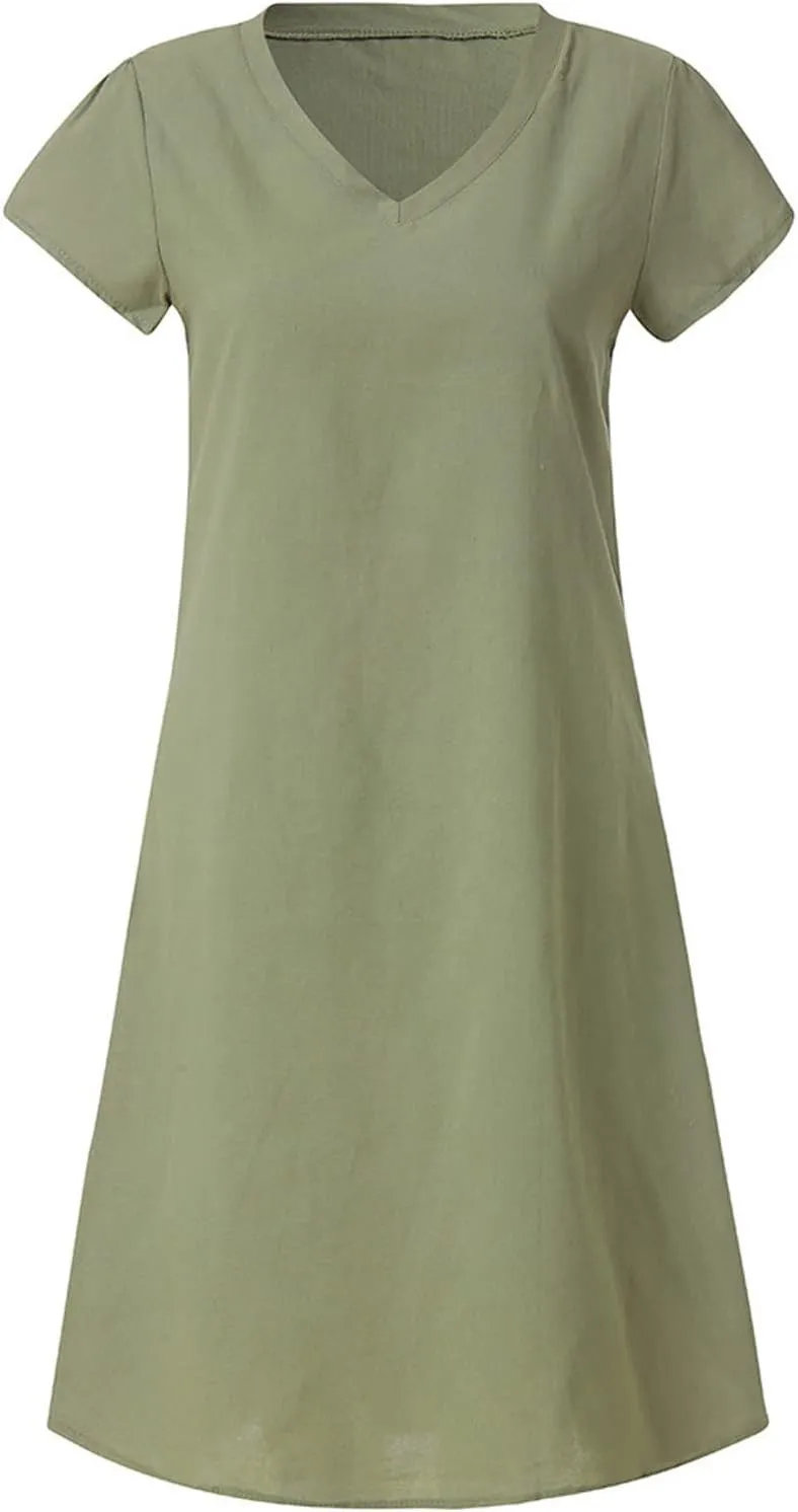 TARIENDY Casual Dresses for Women,Women's Loose Comfy Summer Dress Short Sleeve Sundress Fashion Beach Vacation Outfits