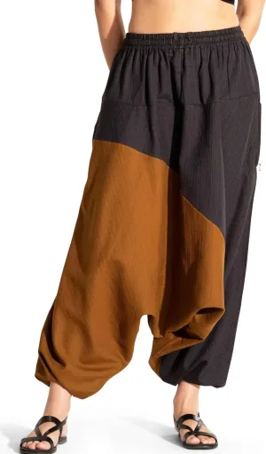 The Veshti Company Boho Wide Leg Yoga Pants Pyjama Parachute Pant with Pockets for Women Cotton Loose Flowy Lounge Harem Pant