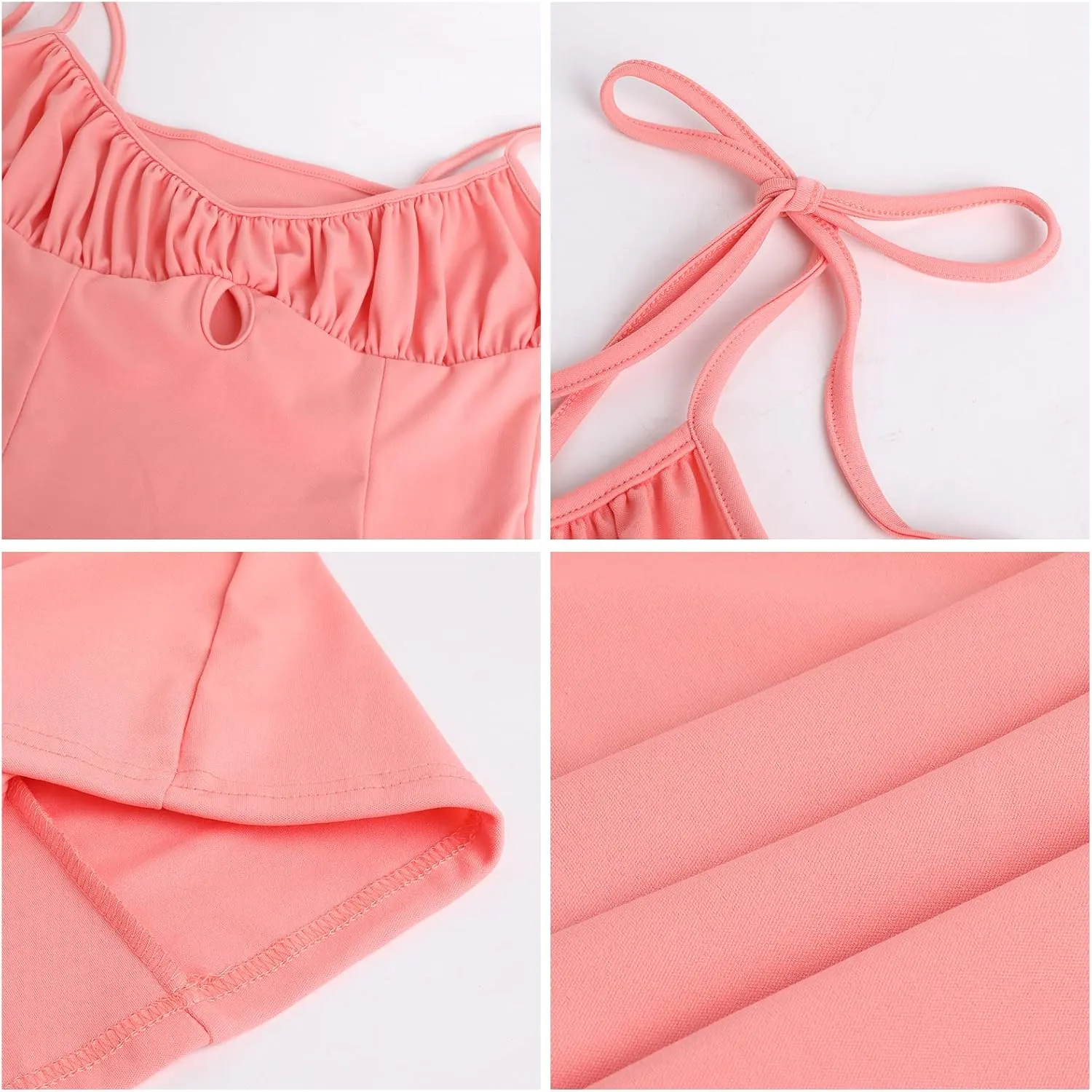 TICIFEN Women Sexy Spaghetti Strap Sleeveless Maxi Dress Backless Bodycon Ruched Long Dresses Elegant Club Party Formal Dress