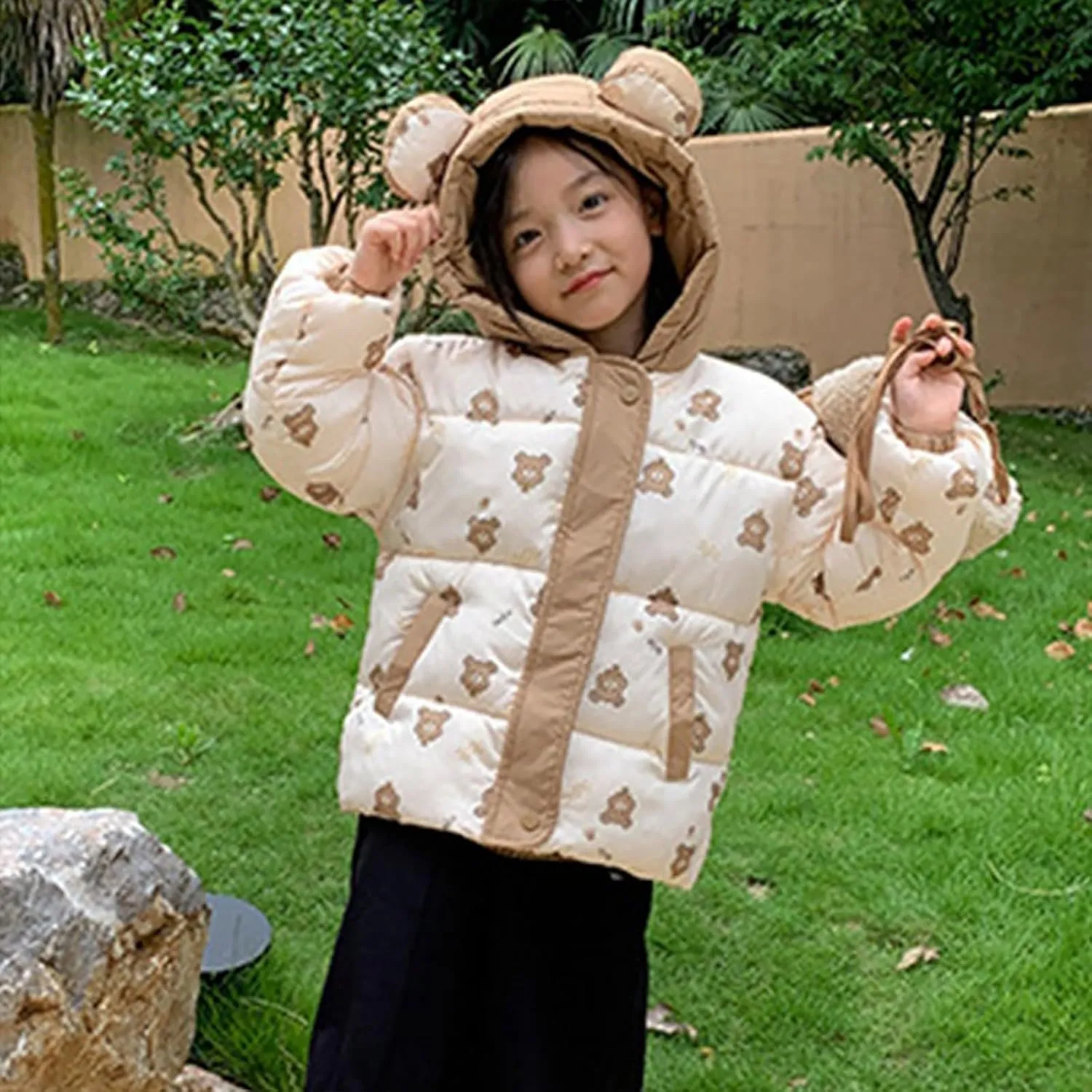 Toddler Baby Warm Thicken Cotton Coat Girls Boys Winter Padded Jacket Hooded Coat Outwear Clothes Boy Winter Coat