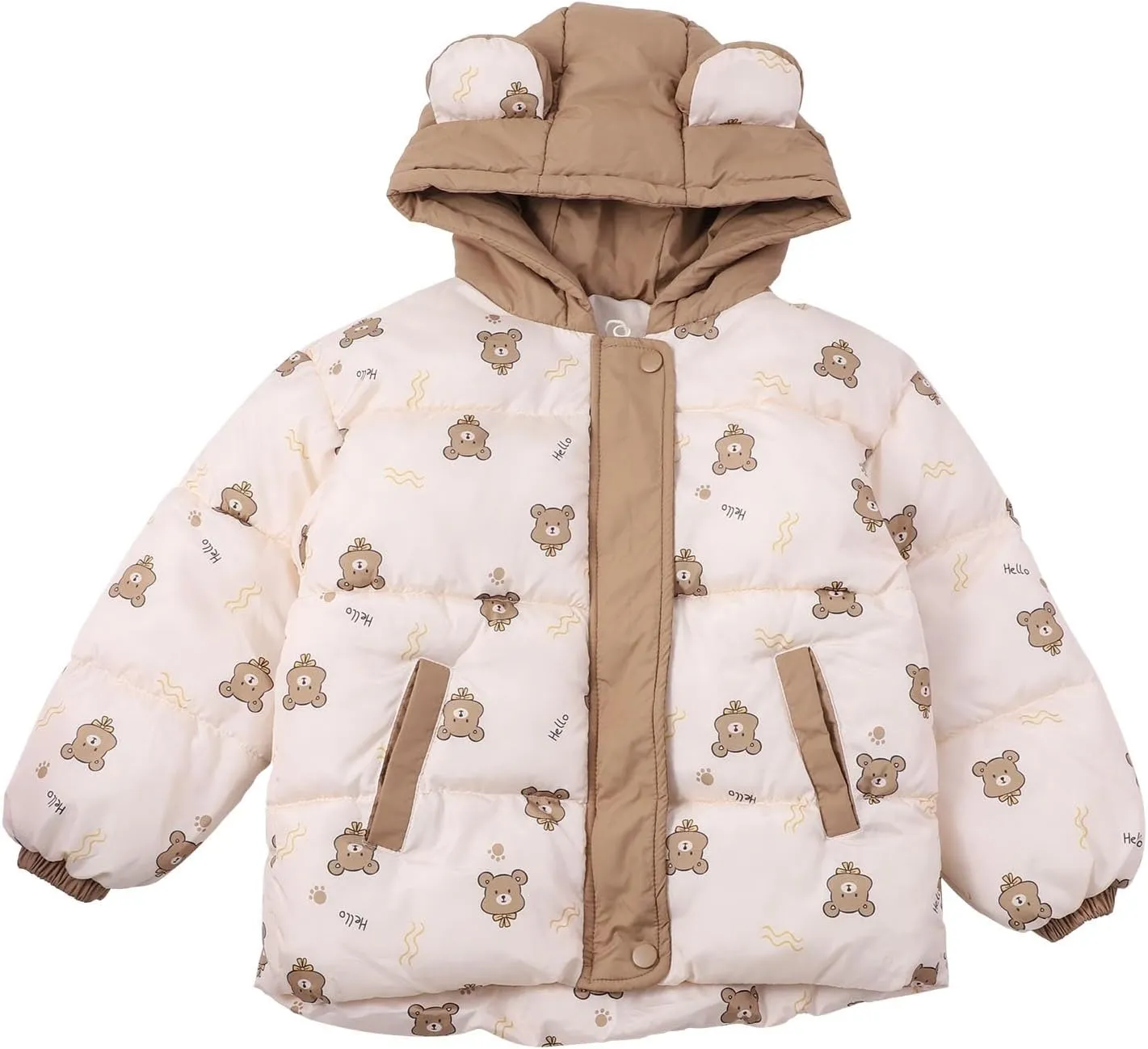 Toddler Baby Warm Thicken Cotton Coat Girls Boys Winter Padded Jacket Hooded Coat Outwear Clothes Boy Winter Coat