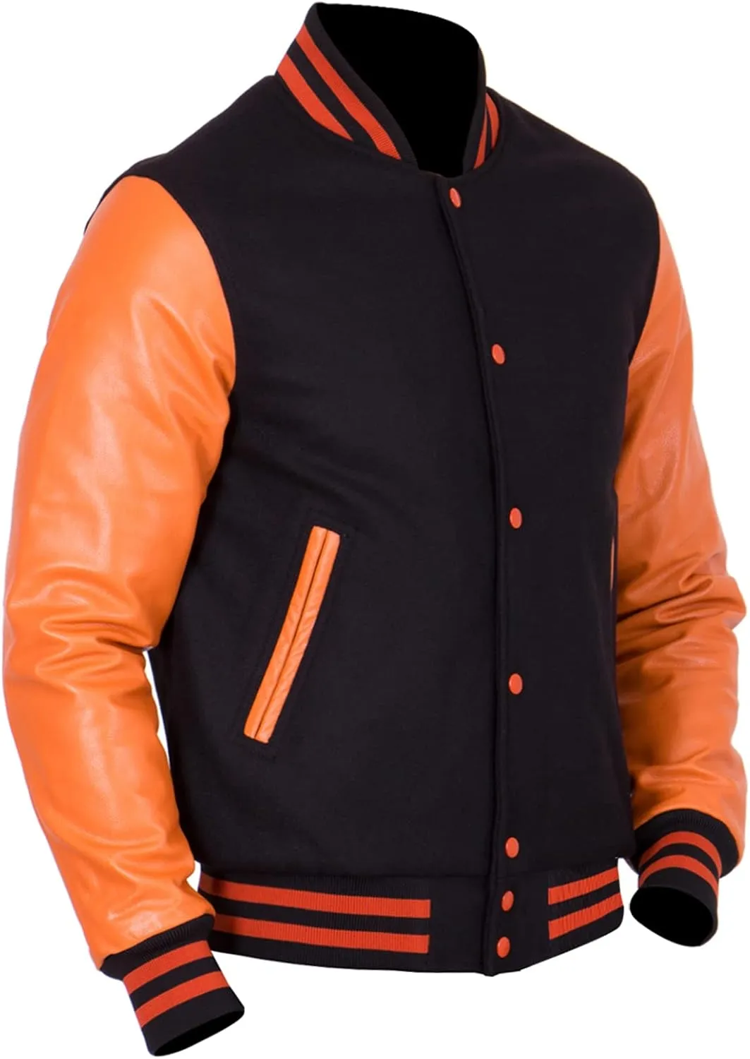 Unisex Women/Mens Varsity Letterman Jacket | College Baseball High School Bomber Wool   Faux Leather Jacket
