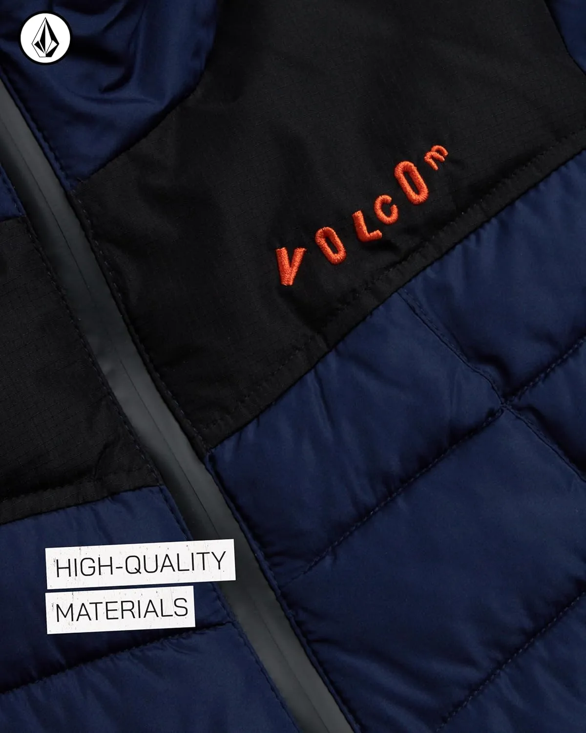 Volcom Boys' Puffer Jacket - Glacier Shield Quilted Winter Jacket with Hood - Insulated Outerwear Jackets for Boys (4-18)