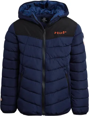 Volcom Boys' Puffer Jacket - Glacier Shield Quilted Winter Jacket with Hood - Insulated Outerwear Jackets for Boys (4-18)