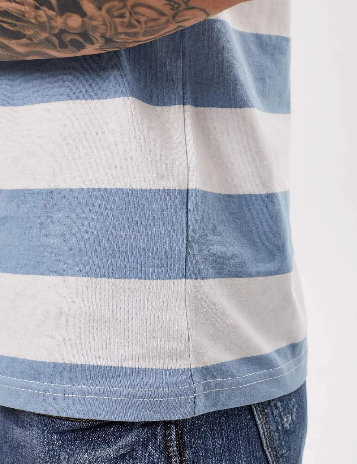Wide Striped T Shirt for Men Sailor Tee Red White Black Navy Stripes Top Basic