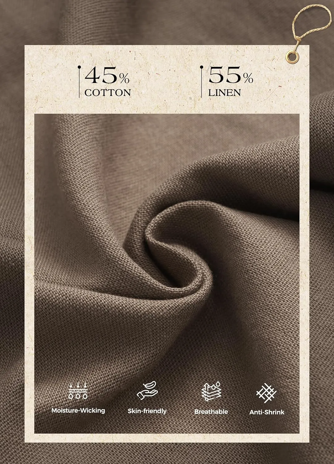 Women Linen Pants Wide Leg Palazzo Pants Cotton Linen Drawstring Summer Pants with Pockets 29"/31"/ 33"