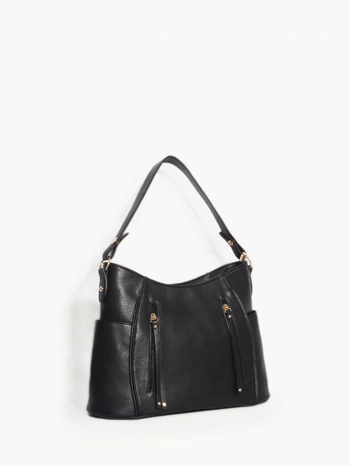 Women PU Leather Handbags Fashion Zipper Tote Bag Adjustable Shoulder Strap Hobo Shoulder Bags for Work Shopping