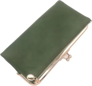 Women Wallet PU Leather Card Holder Female Purse Large Capacity Bi-fold Clutch with Zipper Pocket, Birthday Gift for Mom Wife Aunt Girls Ladies