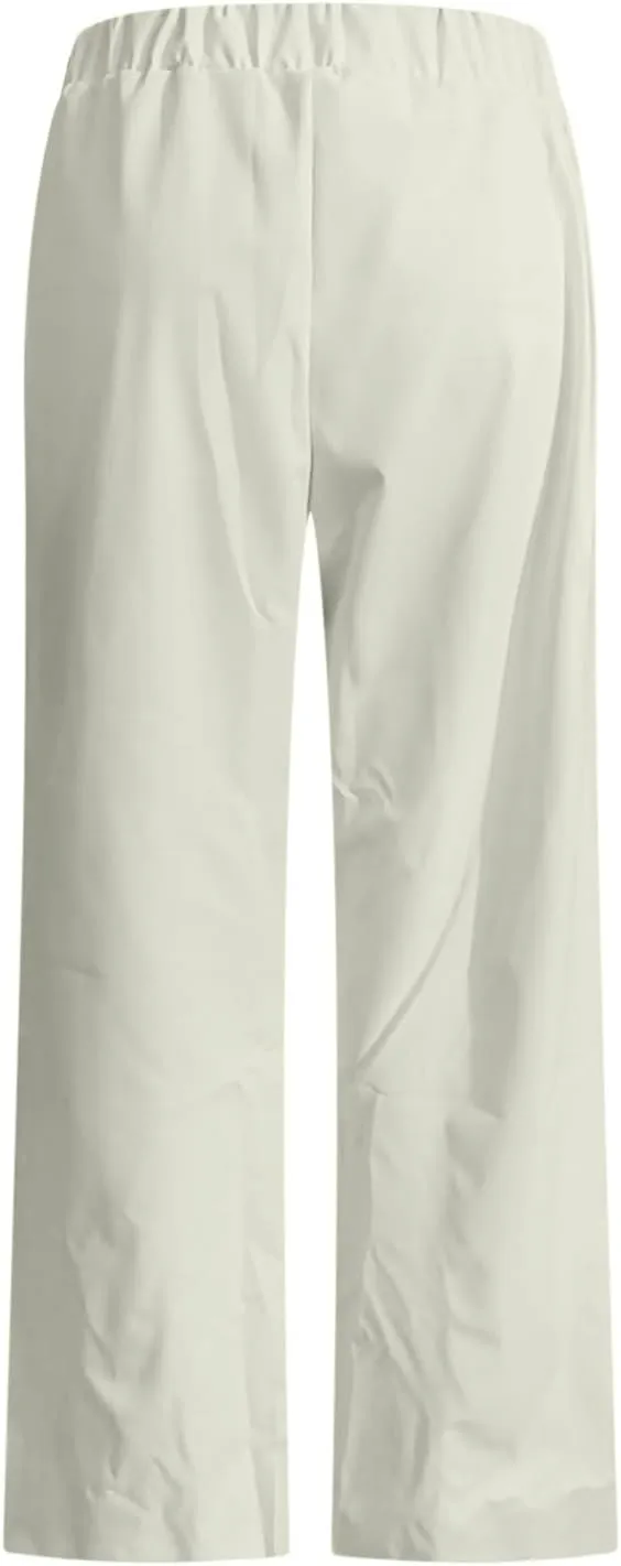 Women's Comfy High Waisted Wide Leg Pants Business Casual Elastic Waist Loose Trendy Solid Color Trousers with Pockets