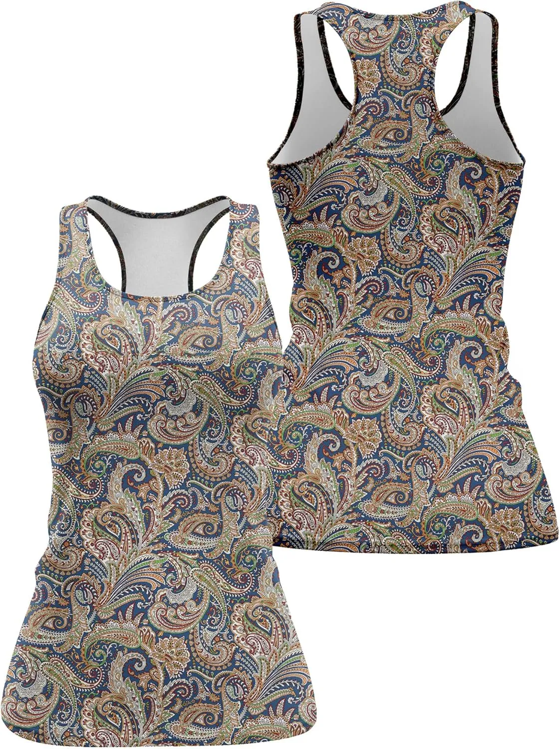 Womens Graphic Tank Tops Racerback Sleeveless Summer Donut Print Top Rainbow Workout Shirt