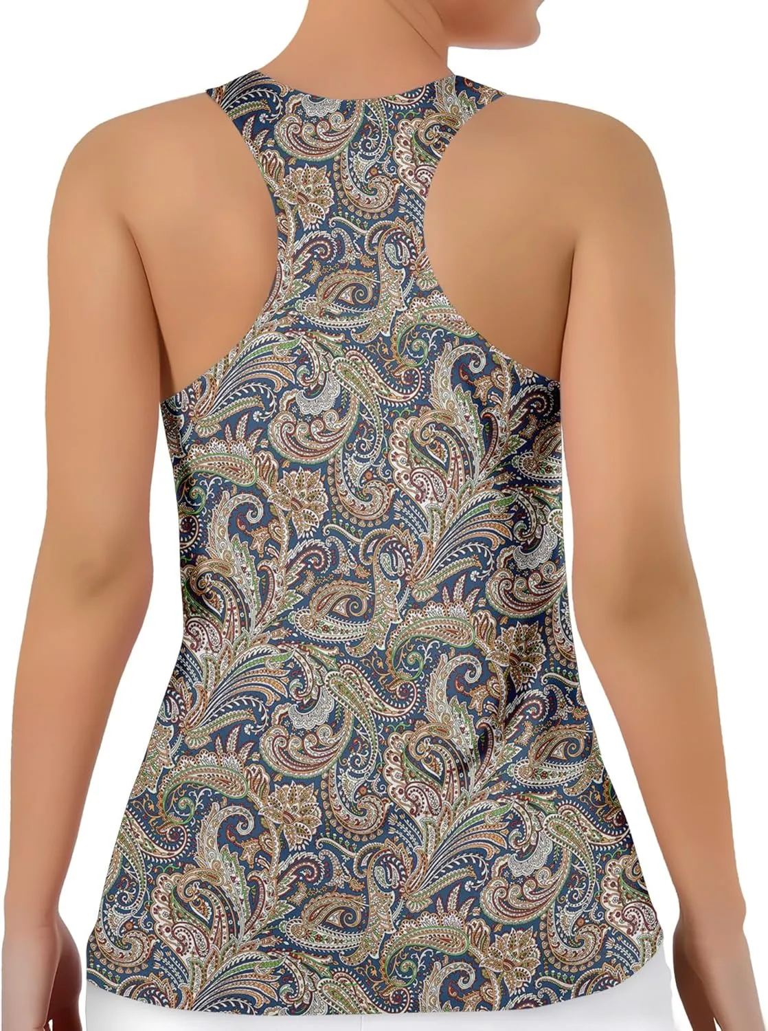 Womens Graphic Tank Tops Racerback Sleeveless Summer Donut Print Top Rainbow Workout Shirt