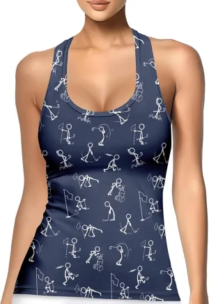 Womens Graphic Tank Tops Racerback Sleeveless Summer Leopard Print Top Neon Workout Shirt