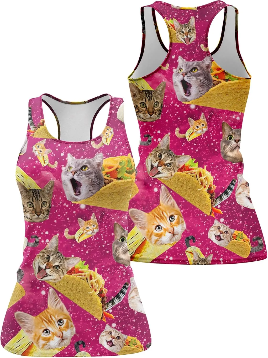 Womens Graphic Tank Tops Racerback Sleeveless Summer Leopard Print Top Neon Workout Shirt