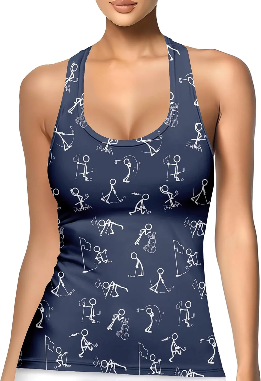 Womens Graphic Tank Tops Racerback Sleeveless Summer Leopard Print Top Neon Workout Shirt