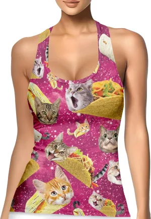 Womens Graphic Tank Tops Racerback Sleeveless Summer Leopard Print Top Neon Workout Shirt