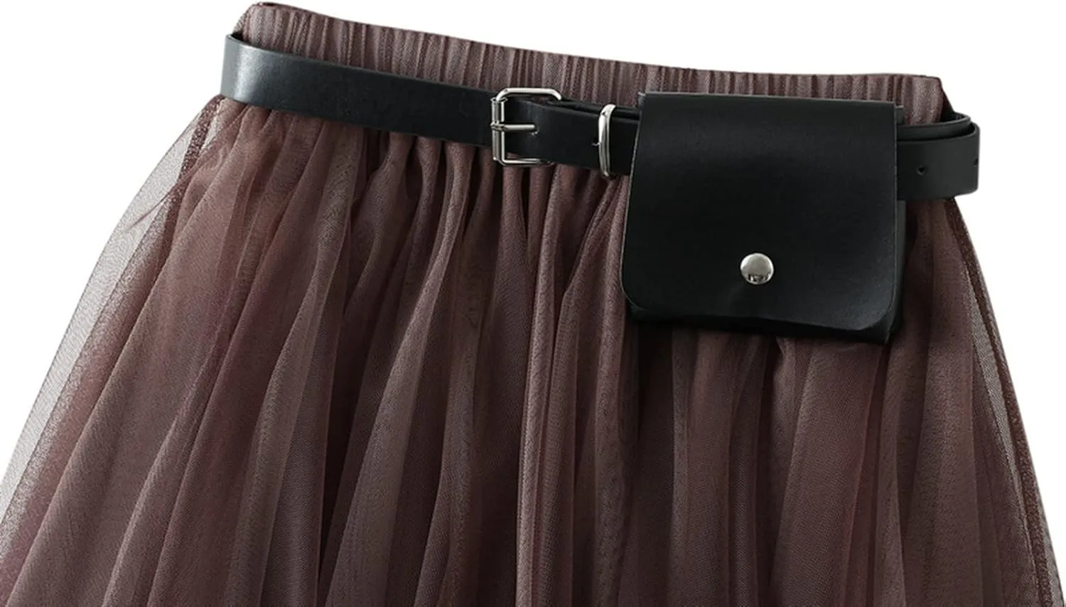 Women's Layered Midi Skirt,Fairy Elastic Waist A Line Tutu Tulle Skirt Princess Petticoat