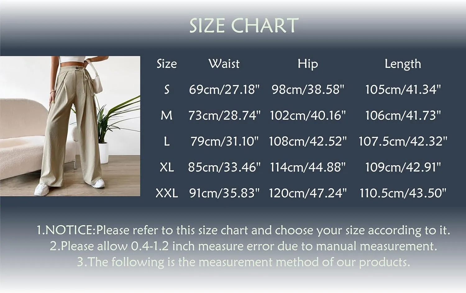 Women's Linen Pants Elastic High Waist Wide Leg Lounge Trousers Summer Loose Fit Beach Pant with Pockets 2025