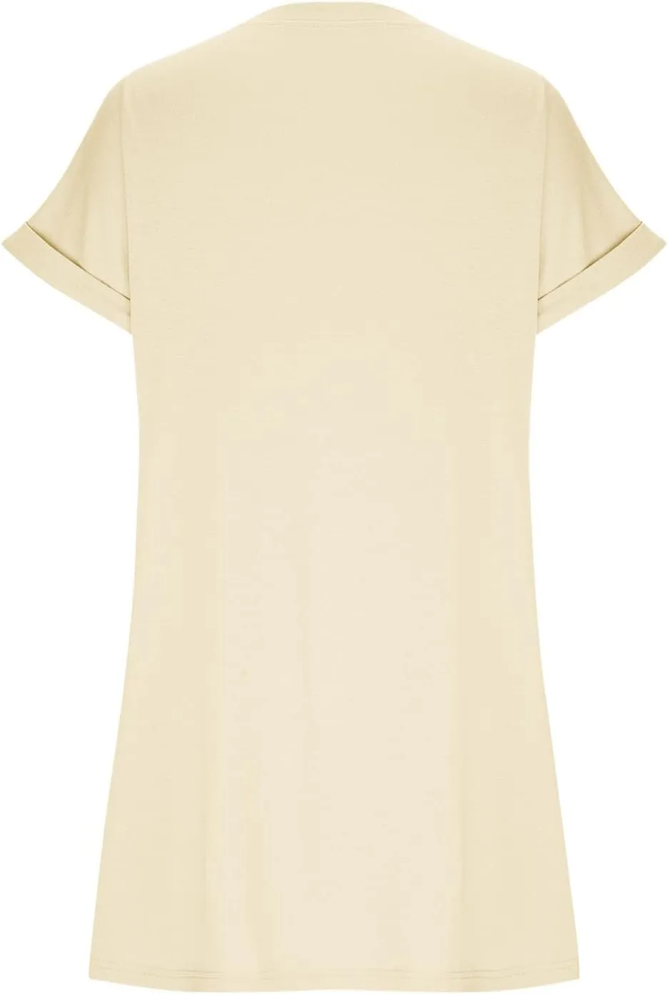 Womens Summer Dresses 2025 Trendy Short Sleeve Crew Neck Mini Dress Casual Loose Fit Knee Length Dress with Pockets