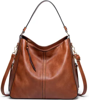 Womens Tote Bag Handbags Shoulder Bag PU Leather Fashion Hobo with Adjustable Shoulder Strap