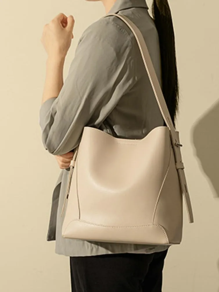 Women's Trendy Tote Bag Vegan Leather Shoulder Crossbody Purse Large Bucket Handbag Soft Top Handle Satchel