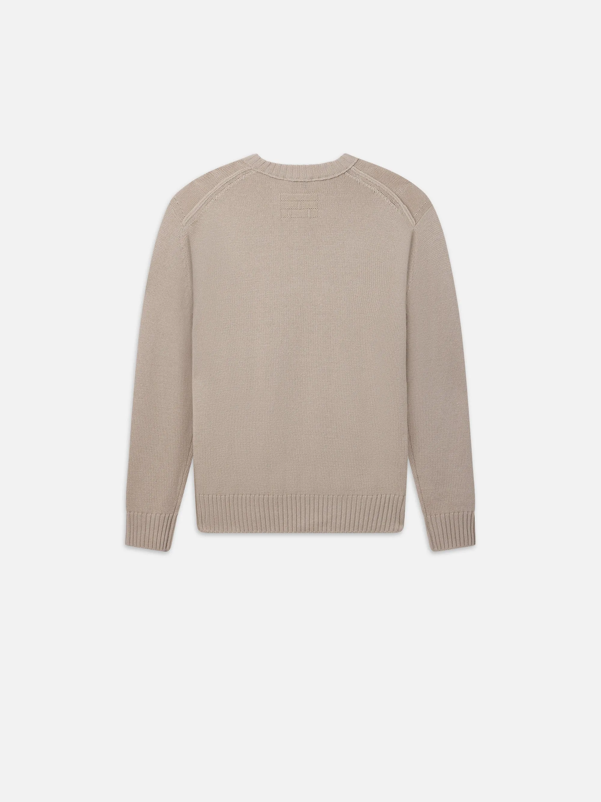 Woolen Cashmere Blend Sweater -- Grey Beige