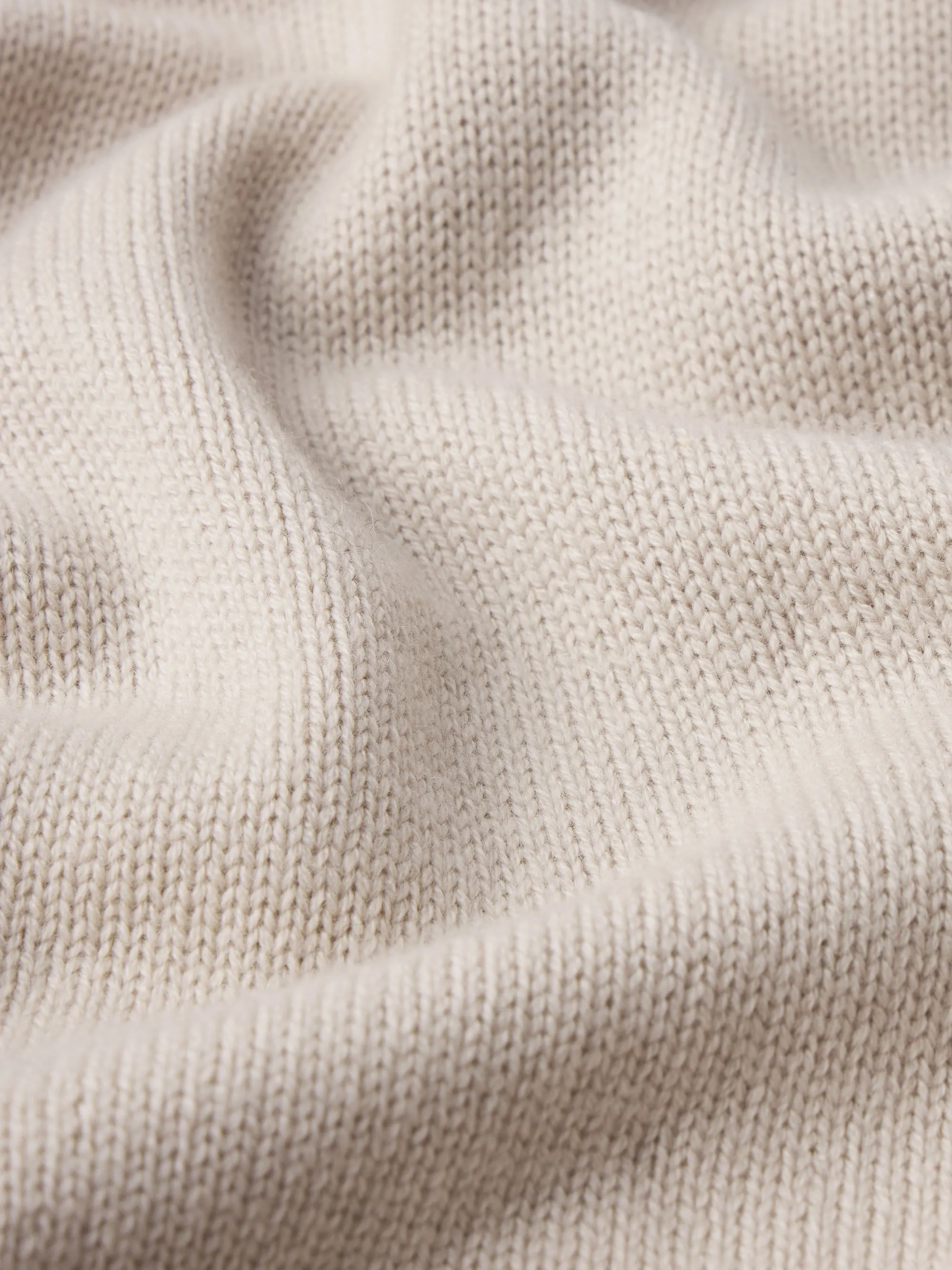 Woolen Cashmere Blend Sweater -- Grey Beige