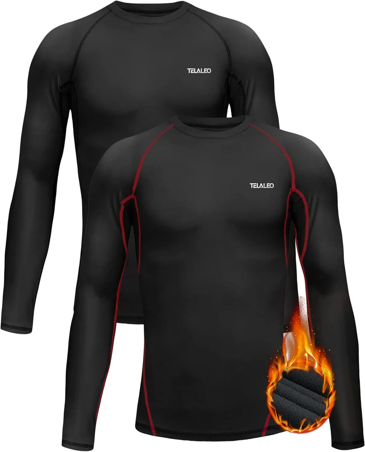 Youth Boys Girls Thermal Compression Shirt Fleece Lined Turtle Neck Top Athletic Base Layer Undershirt