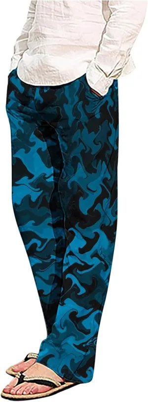 Zeiyignr Camo Lounge Pants for Men Lightweight Pjs Bottoms Soft Yoga Trousers Pajama Pants Sleepwear Bottom Pants with Pocket