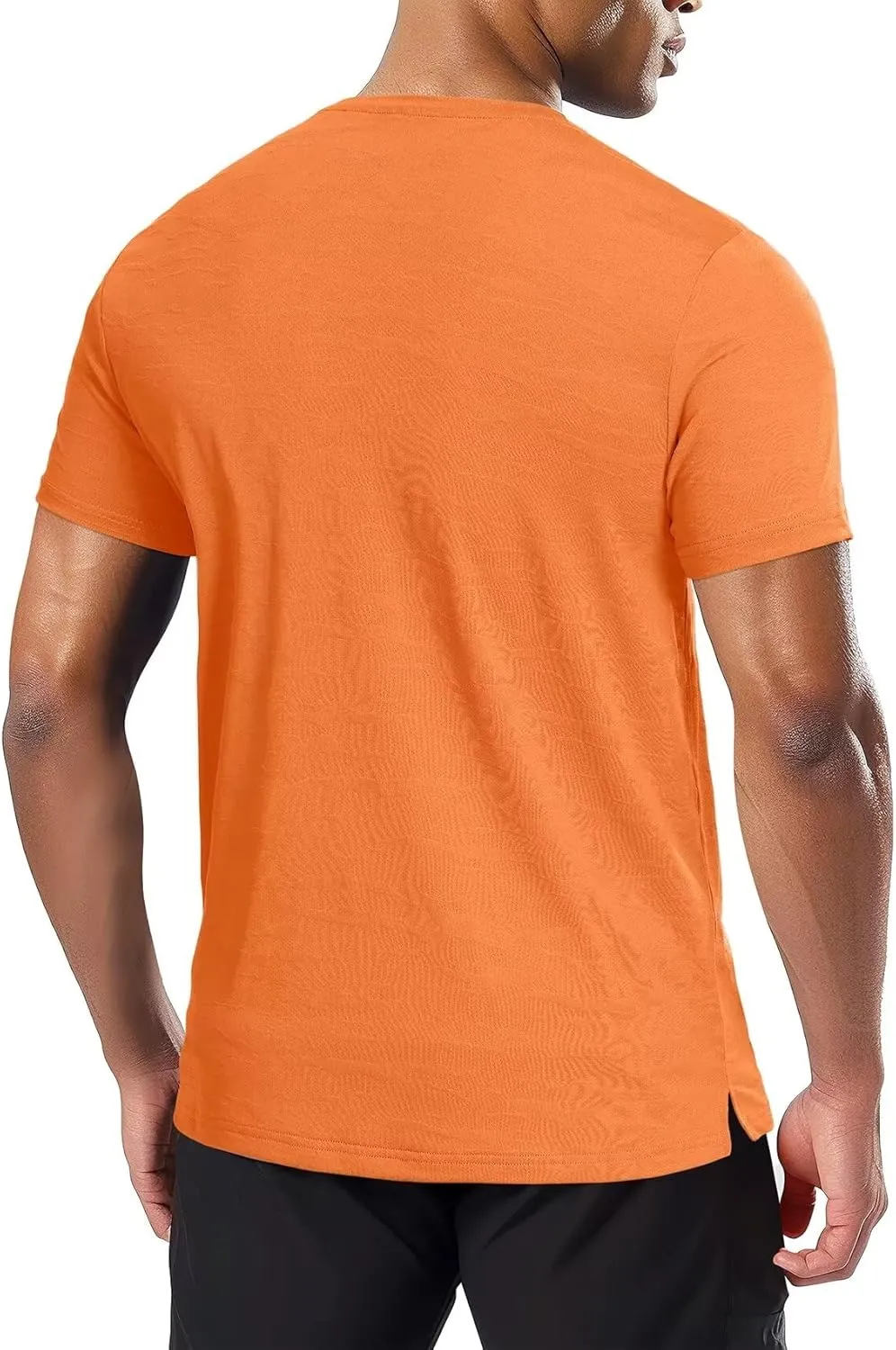 Zengjo Mens Athletic Shirts Short Sleeve Moisture Wicking Gym Workout Running Crewneck T-Shirt Quick Dry Sports Fitted Tee