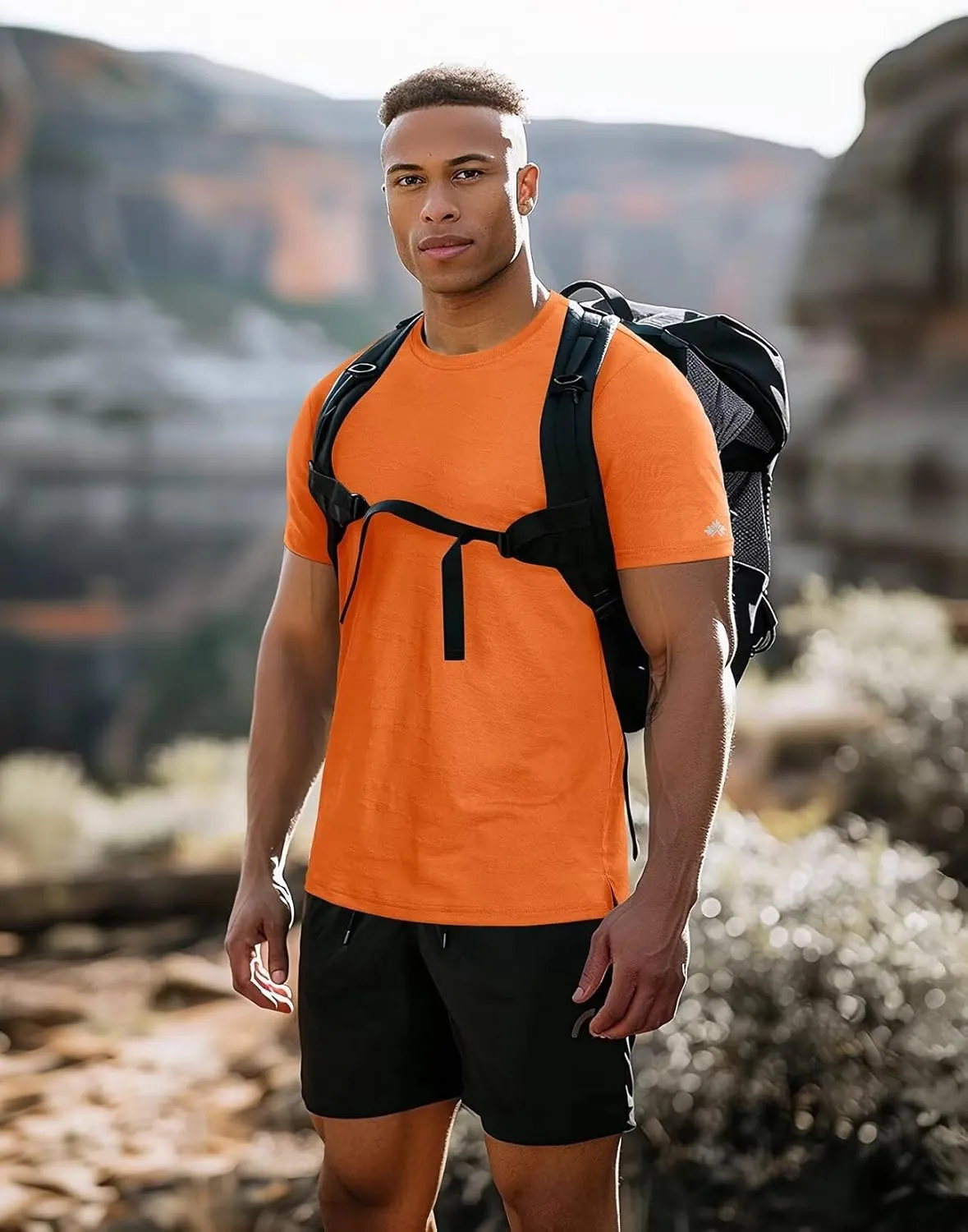 Zengjo Mens Athletic Shirts Short Sleeve Moisture Wicking Gym Workout Running Crewneck T-Shirt Quick Dry Sports Fitted Tee